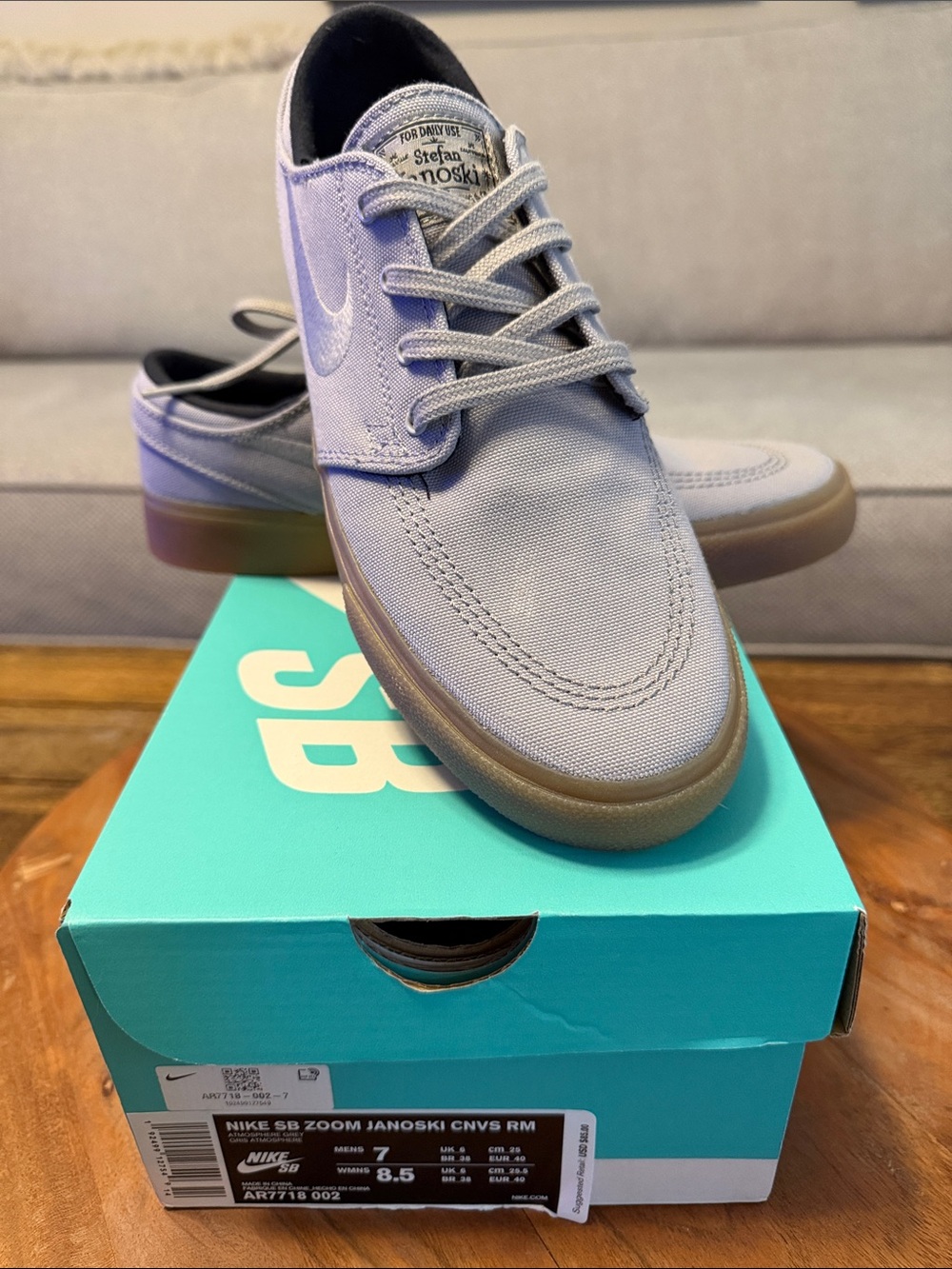 Nike SB Zoom Men’s Janoski Canvas RM Sneakers - Atmosphere Grey NEW
